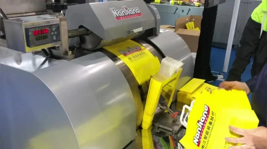 Machine à sacs en papier entièrement automatique alimentée en rouleau avec poignée tournante (WFD430)