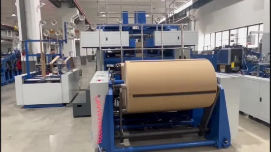 Dossier de fabricant de sacs en papier Kraft alimentaires à fond plat, Machine de fabrication avec poignée en ligne